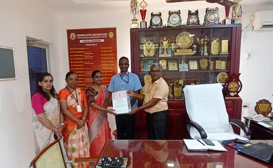 C.P.A. College, Bodinayakanur | Arts & Science College - Department of Computer Science, C.P.A. College Signs MoU with N.S.S. College, Rajakumari, Kerala